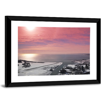 Lake Ontario Winter Skyline Wall Art