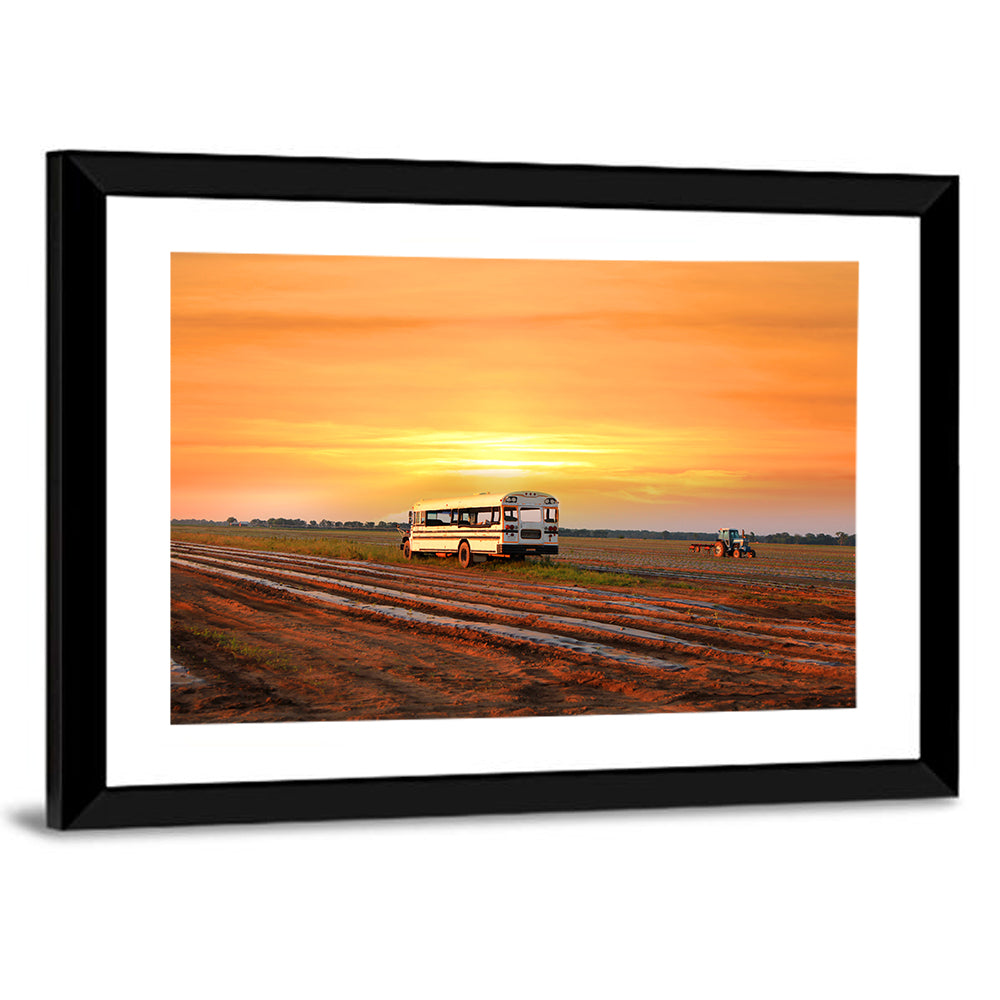 Indiana Farm Field at Golden Hour Wall Art