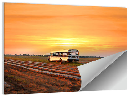 Indiana Farm Field at Golden Hour Wall Art