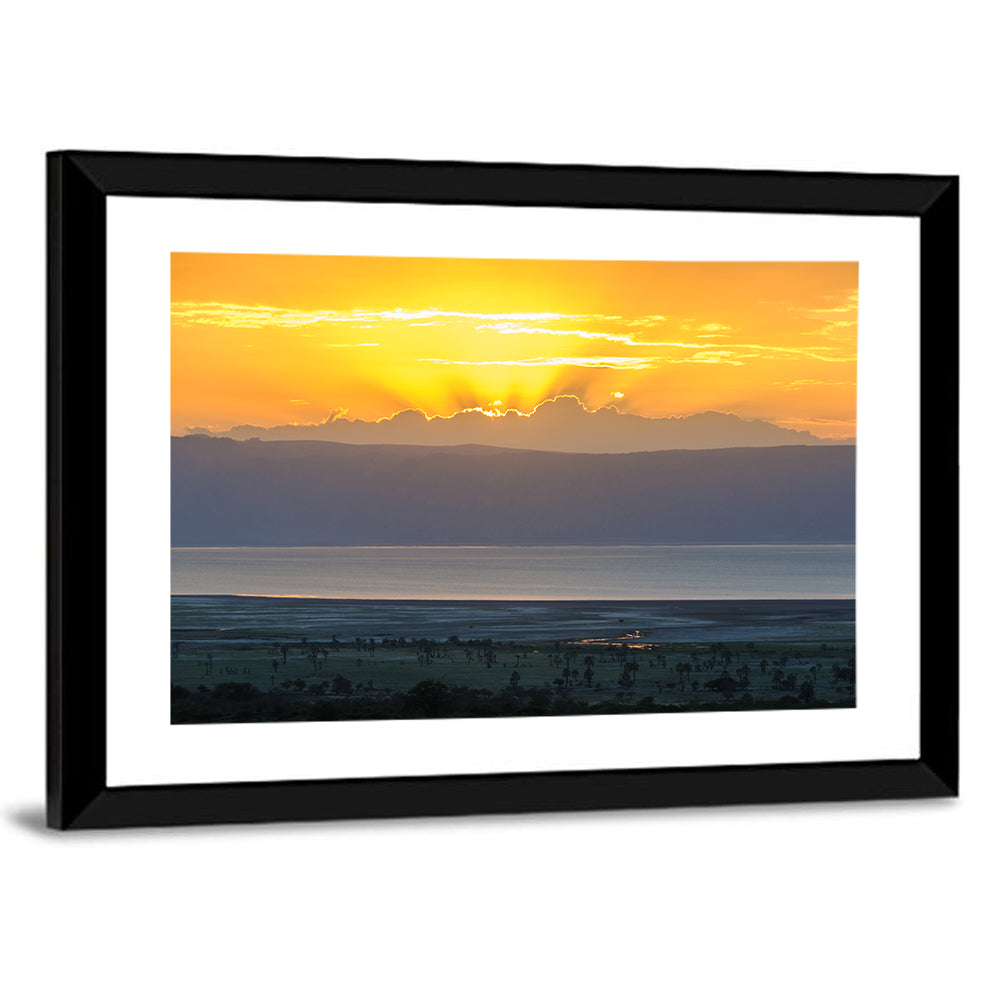 Lake Eyasi Golden Sunset Wall Art