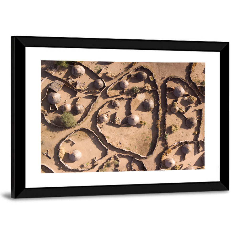 Thatched Huts in Chad Wall Art