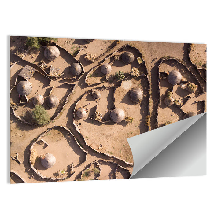 Thatched Huts in Chad Wall Art as a poster print