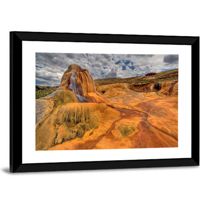 Clay Geyser Wall Art as a framed print