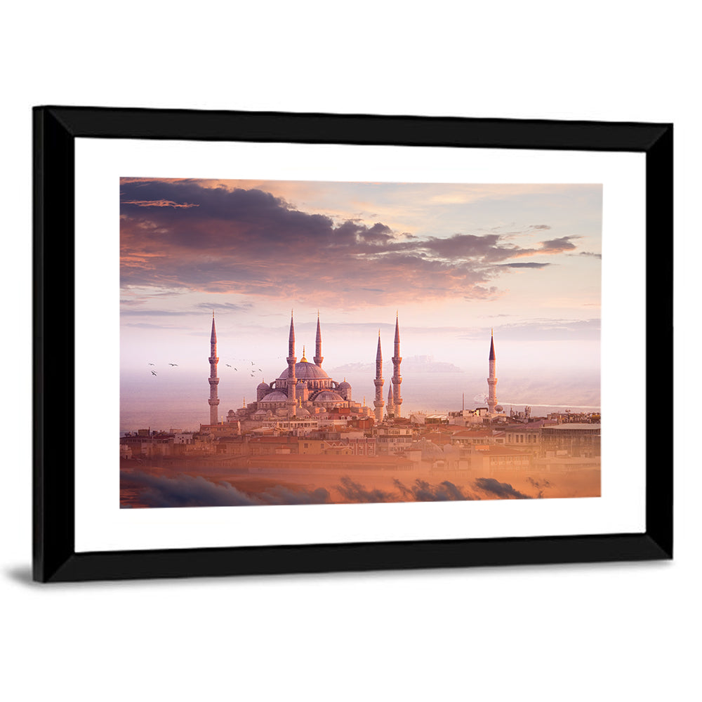 Blue Mosque Sunset, Istanbul Wall Art