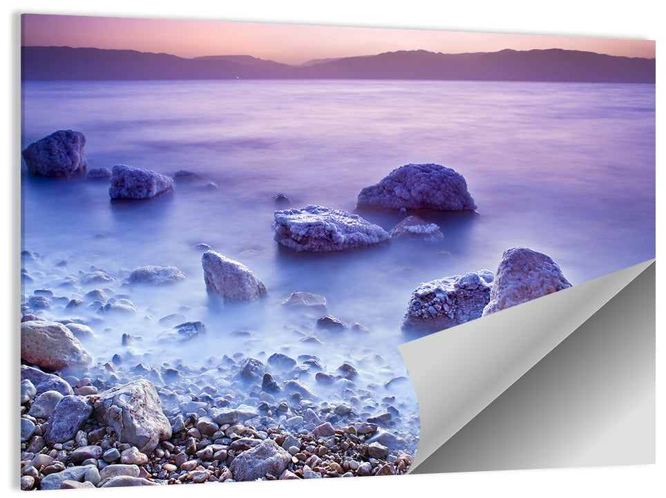 Dead Sea Salt Rocks at Dawn Wall Art