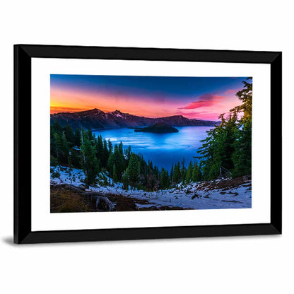 Crater Lake at Dusk Wall Art