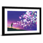 Child Blowing Soap Bubbles Wall Art