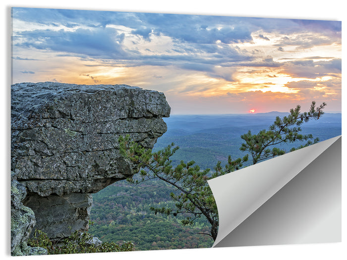 Bald Rock Sunset Over Cheaha State Park Wall Art as a poster print