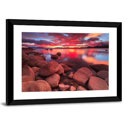 Lake Tahoe Sunset Reflection Wall Art