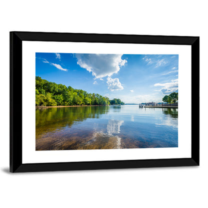 Lake Norman Dockside Reflection Wall Art