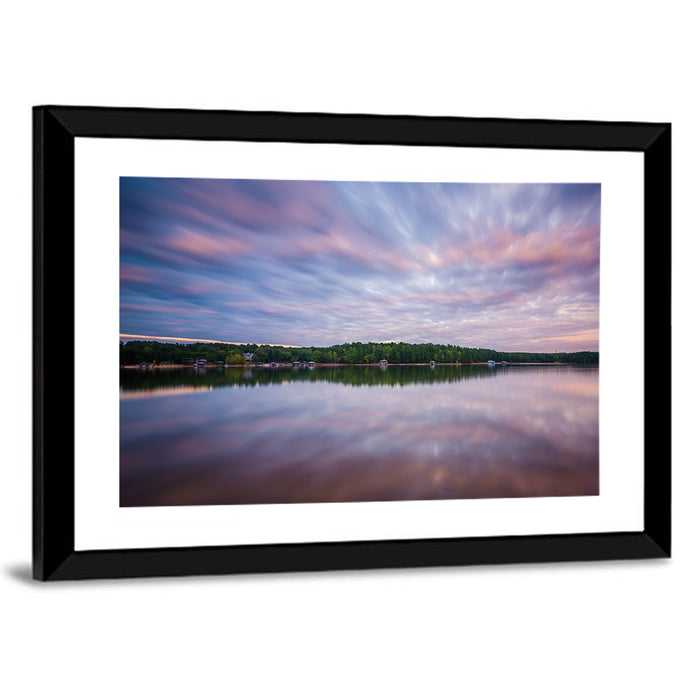 Lake Norman Morning Reflection Wall Art as a framed print