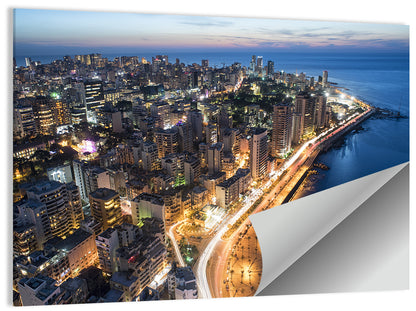 Beirut Corniche at Dusk Wall Art
