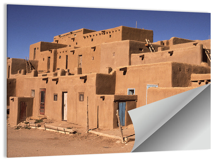 Taos Pueblo North House Wall Art as a poster print
