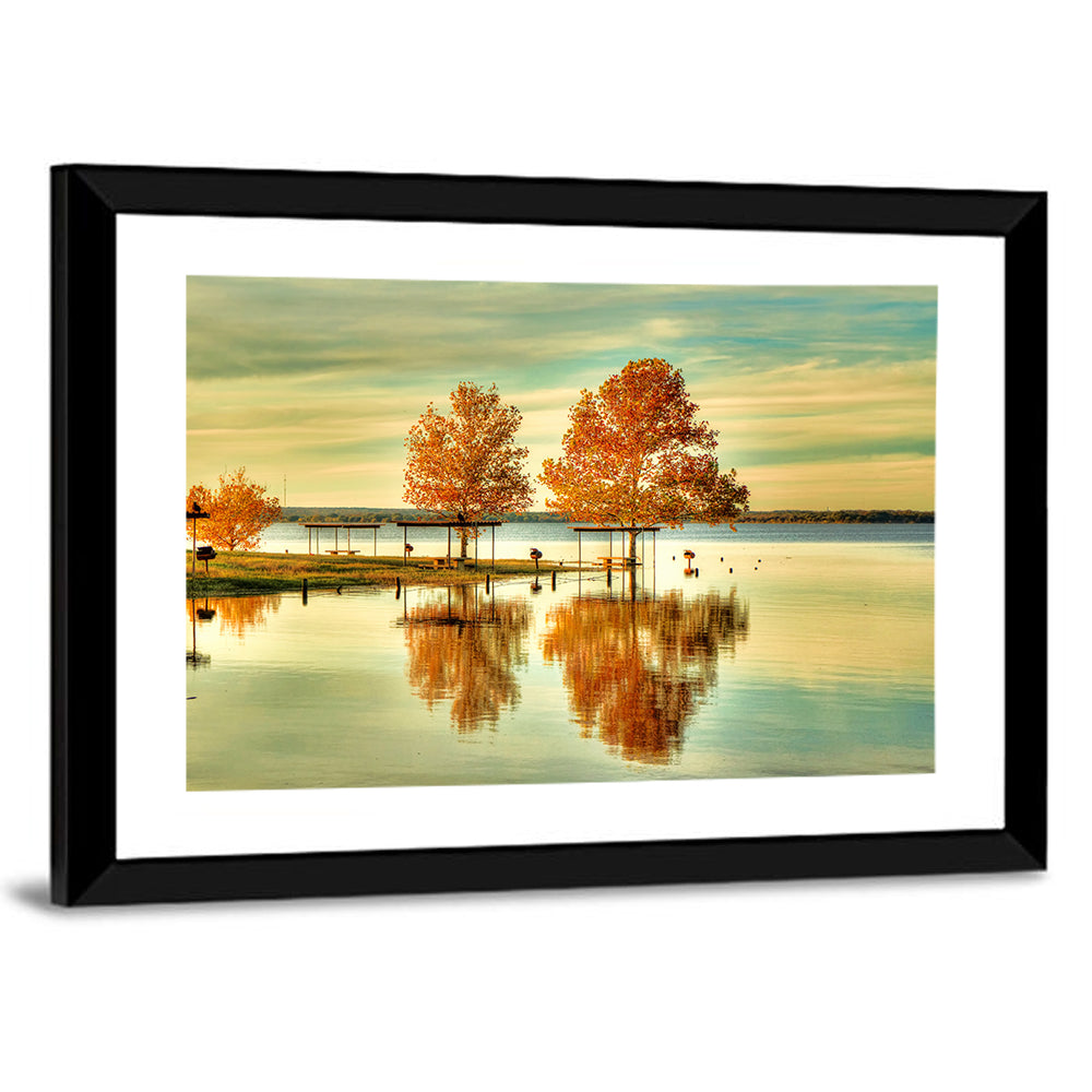 Lake Waco Autumn Reflection Wall Art