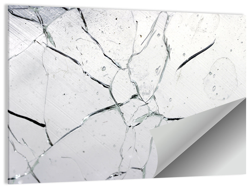Fractured Glass Macro Study Wall Art