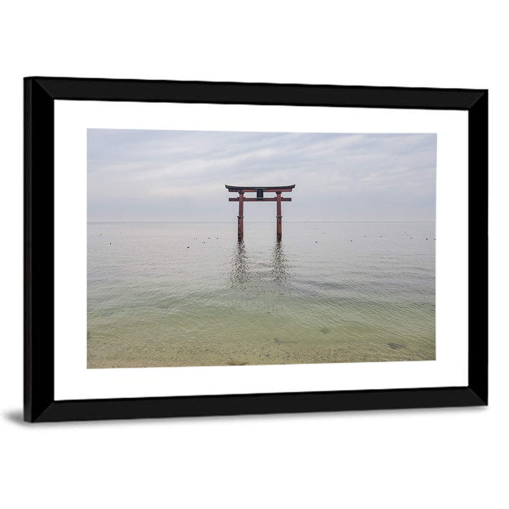 Shirahige Torii Gate, Lake Biwa Wall Art