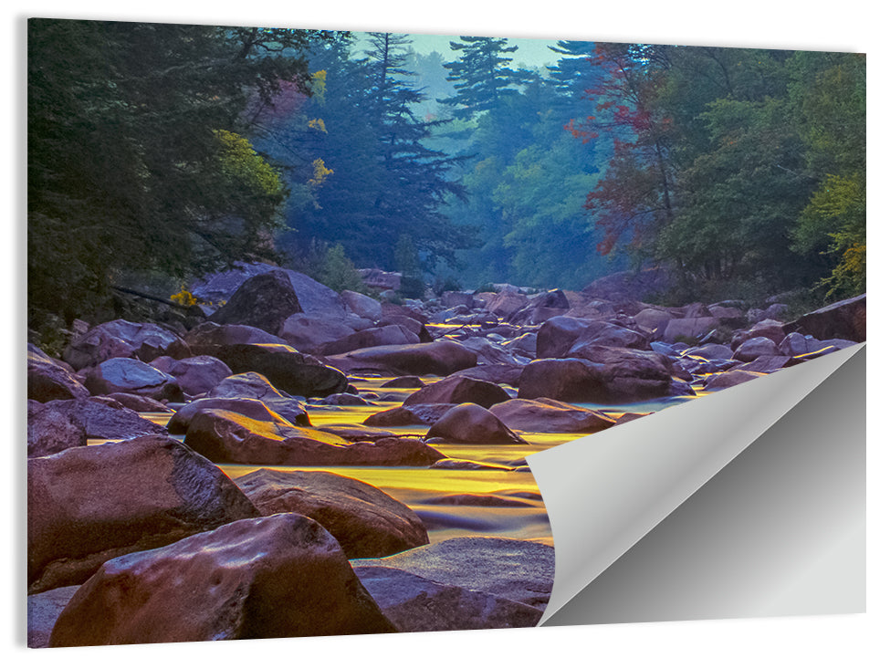 Swift River at Golden Hour, New Hampshire Wall Art