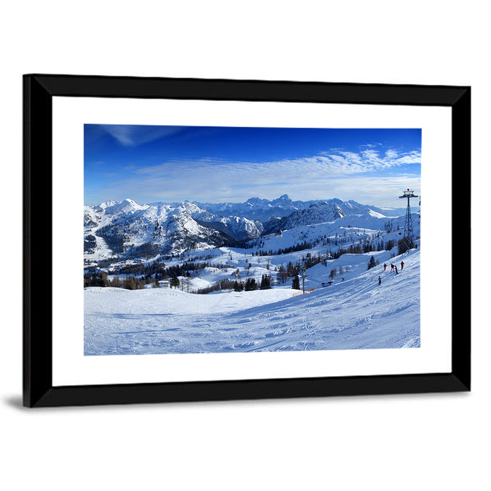 Nassfeld Ski Resort View Wall Art as a framed print