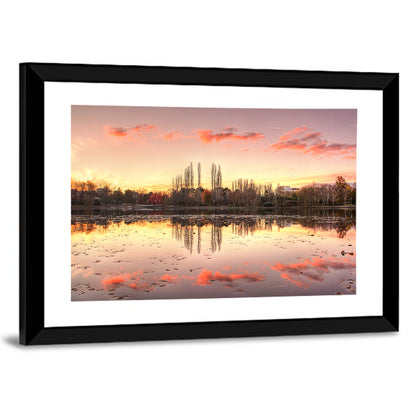 Lake Burley Griffin Sunset Reflection Wall Art