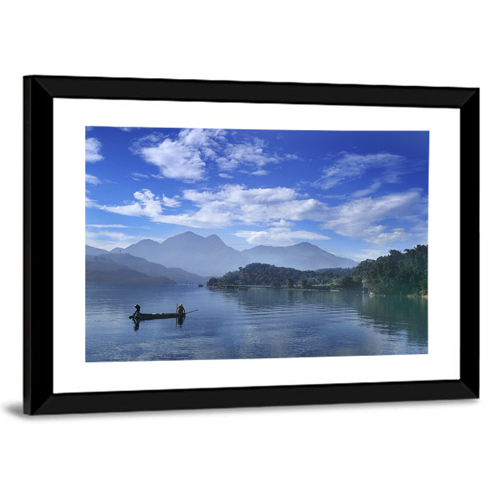 Sun Moon Lake Morning Mist Wall Art