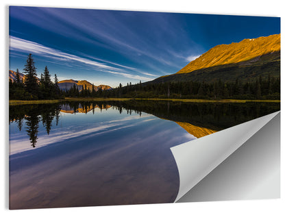 Rainbow Lake at Golden Hour Wall Art