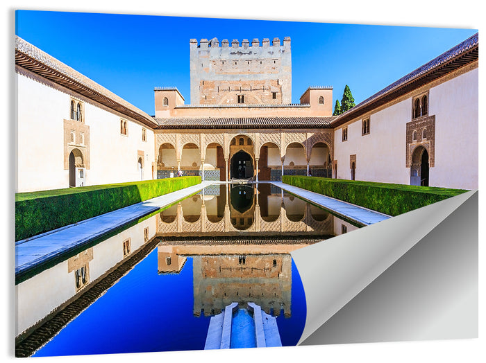 Court of the Myrtles, Alhambra Granada Wall Art as a poster print