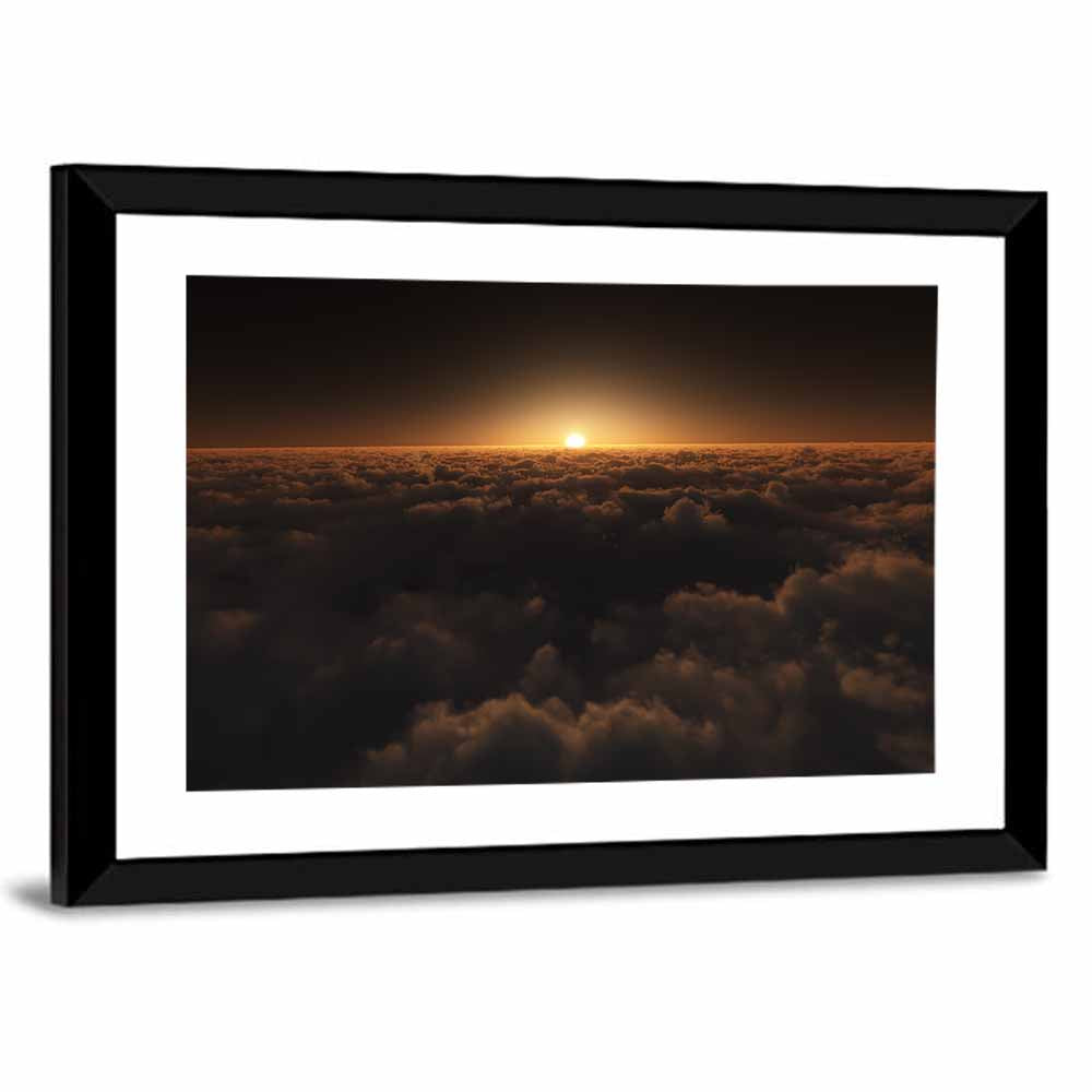 Sunset Over Cloud Sea Wall Art