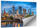 Melbourne Blue Hour Skyline Wall Art