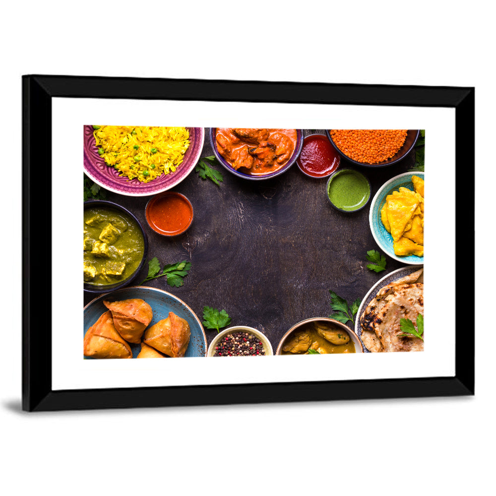 Indian Feast Flat-lay Wall Art