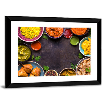 Indian Feast Flat-lay Wall Art