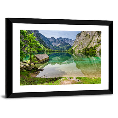 Obersee Boathouse Reflection Wall Art
