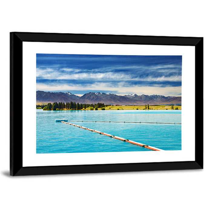 Lake Ruataniwha Landscape Wall Art as a framed print