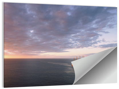Sunlit Tall Ship at Sea Wall Art