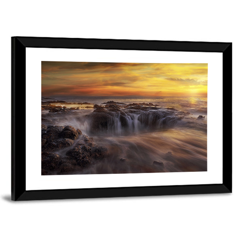 Thors Well at Cooks Chasm Sunset Wall Art
