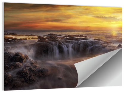 Thors Well at Cooks Chasm Sunset Wall Art