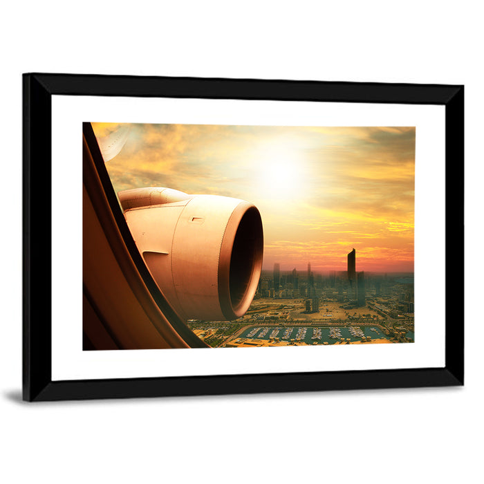 Kuwait City at Golden Hour Wall Art as a framed print
