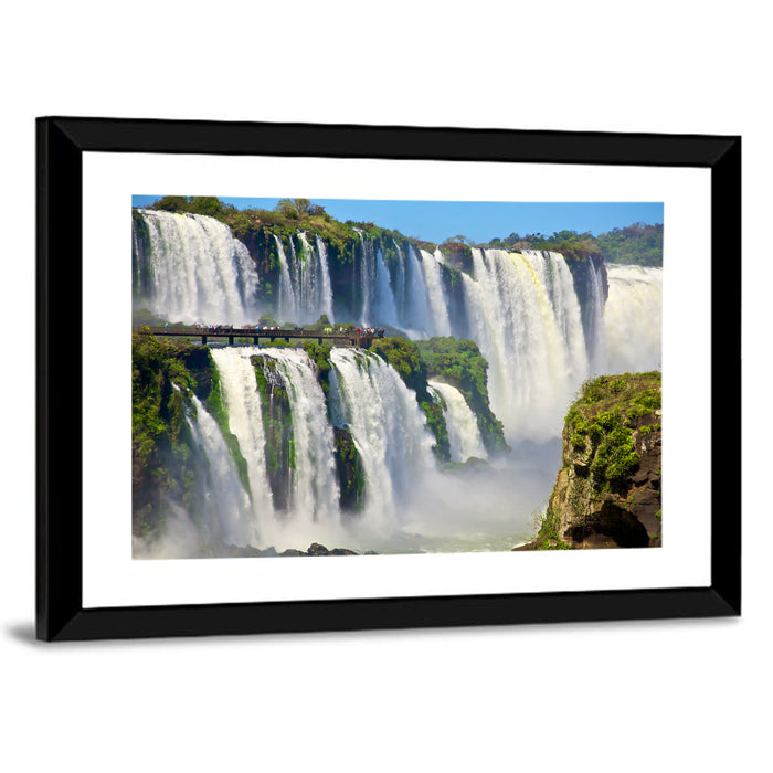 Iguazu Falls Observation Walkway Wall Art as a framed print