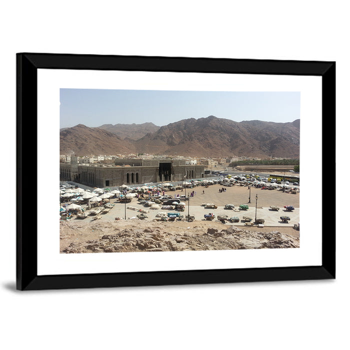 Mount Uhud Medina View Wall Art as a framed print