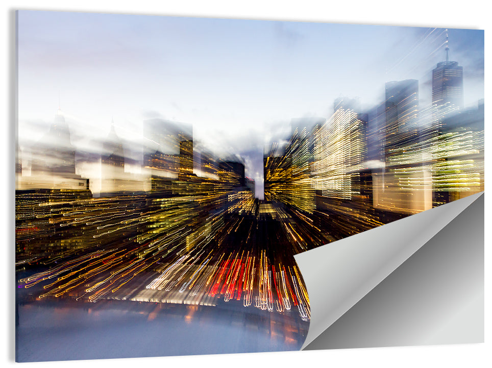 Zoom Burst Skyline Abstract Wall Art