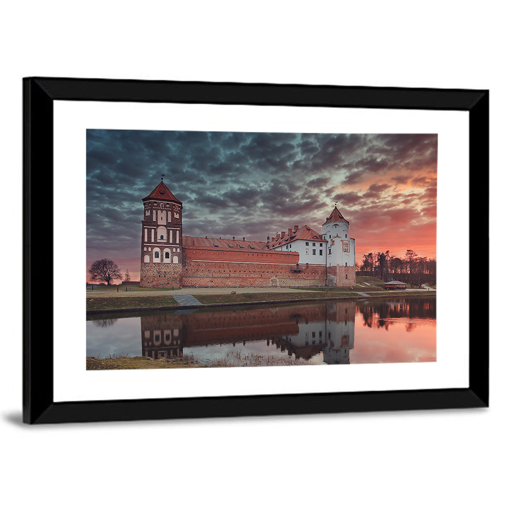 Mir Castle at Dusk Wall Art