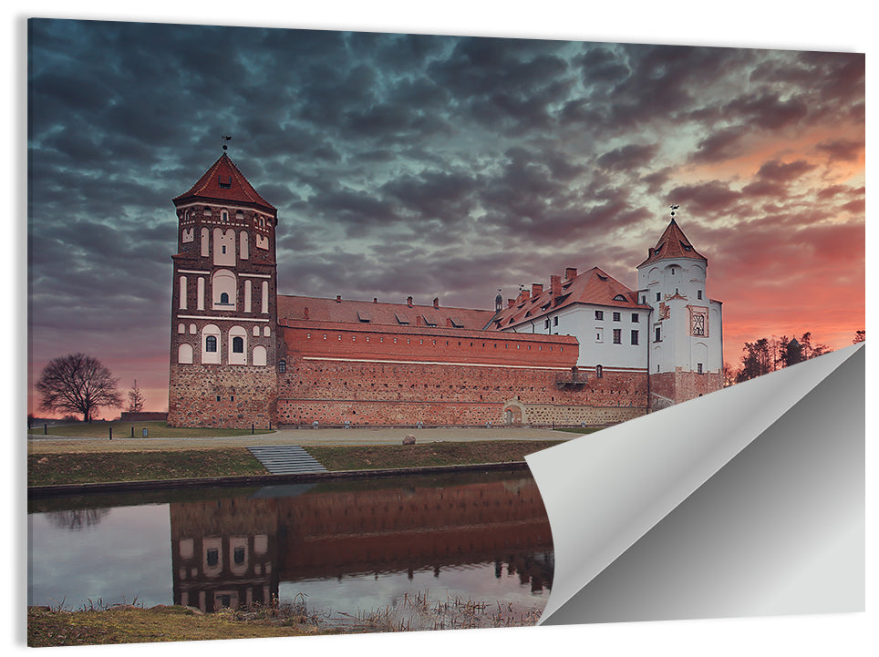Mir Castle at Dusk Wall Art