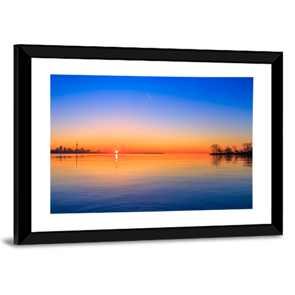 Toronto Sunset Over Lake Ontario Wall Art