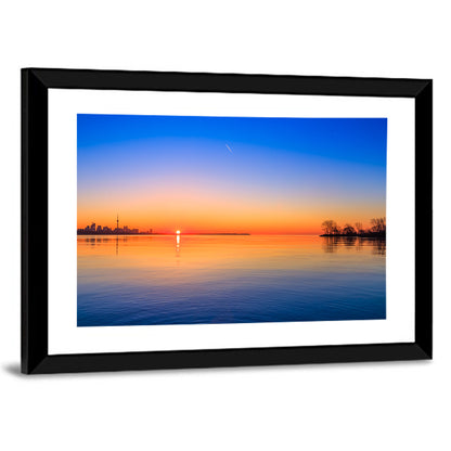 Toronto Sunset Over Lake Ontario Wall Art