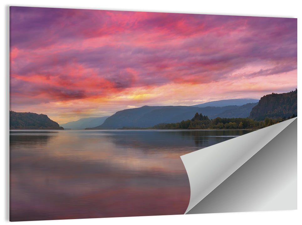 Sunrise Over River Gorge Wall Art