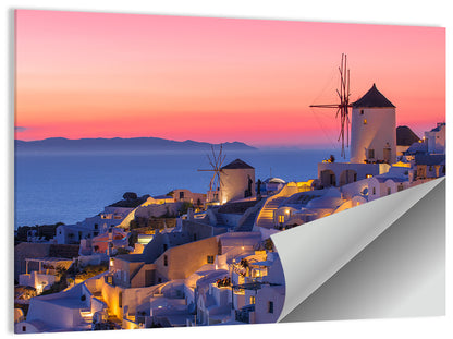 Santorini Evening Wall Art