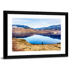 Kamloops Lake Sunset with Snow Capped Peaks Wall Art
