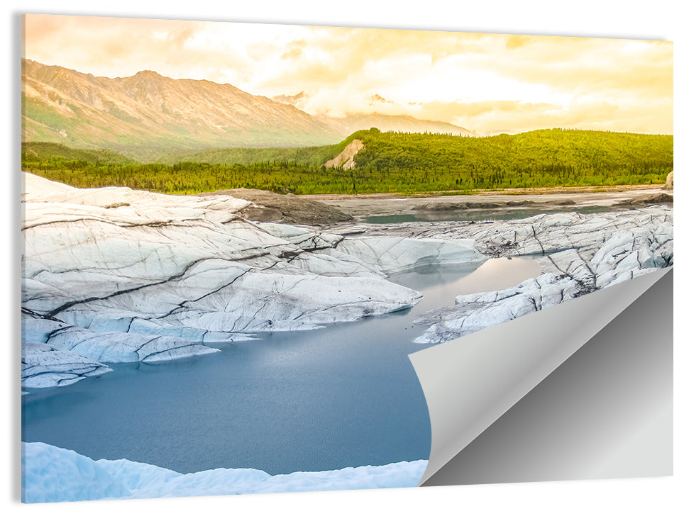 Matanuska Glacier at Sunset Wall Art
