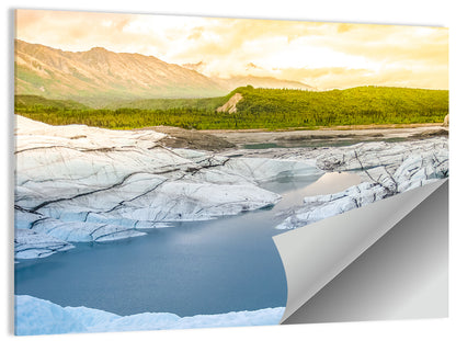 Matanuska Glacier at Sunset Wall Art