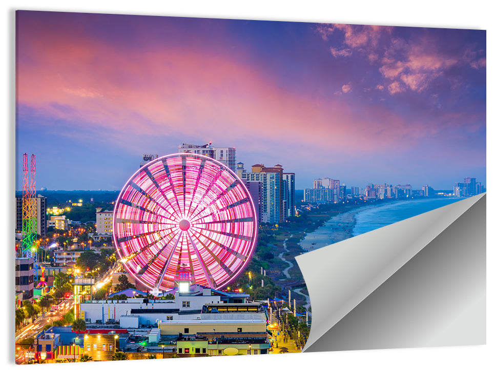 Myrtle Beach Skywheel at Twilight Wall Art