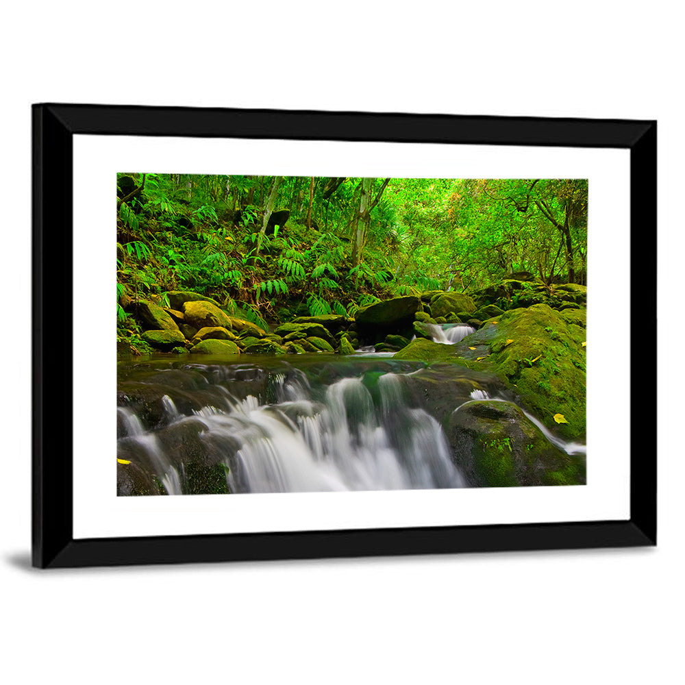 Emerald Jungle Stream Wall Art